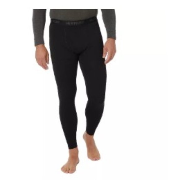HEATKEEP Men's XL Midweight base layer black athleisure pant NEW ~ Comfy! 40-42 - Picture 1 of 4